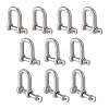 304 Stainless Steel D-Ring Anchor Shackle Clasps STAS-WH0033-56A-1