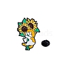 Cat Shape of Flower Enamel Pin PW-WG55CB0-01-1