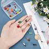 SUPERFINDINGS 12 Pairs 12 Colors Transparent & Opaque Resin & Walnut Wood Stud Earring RESI-FH0001-42-3