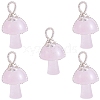 Natural Rose Quartz Pendants PALLOY-SW0004-08-1