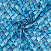 Fishscale Pattern Polyester Fabrics DIY-WH0292-79B-1