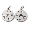 Non-Tarnish 304 Stainless Steel Charms STAS-D050-07P-14-2