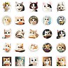 50Pcs Oil Painting Cat PVC Sticker PW-WGB8505-01-6