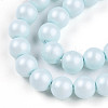 Baking Painted Pearlized Glass Pearl Bead Strands HY-N002-4mm-B01-4