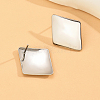 Fashionable Stainless Steel Square Stud Earrings TF7751-3