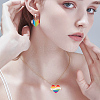 GOMAKERER 40Pcs 10 Style Rainbow Color Pride Alloy Enamel Pendants ENAM-GO0001-06-7