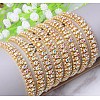 Brass Rhinestone Strass Chains CHC-WH0001-06G-2