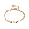 PVD Vacuum Plating 304 Stainless Steel Cable Chain Bracelet for Men Women BJEW-E031-05C-G-1