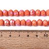 Electroplate Opaque Solid Color Glass Beads Strands EGLA-A034-P8mm-L03-4