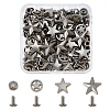 SUPERFINDINGS 64 Sets 4 Styles Alloy River Studs FIND-FH0009-17-1