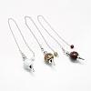 Natural & Synthetic Mixed Stone Sphere Dowsing Pendulums G-T010-24-1