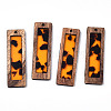 Transparent Resin & Wood Pendants WOOD-TADZ0001-03-01-1