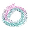 Transparent Painted Glass Beads Strands X1-DGLA-A034-T6mm-A10-5