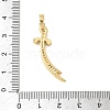 Brass Micro Pave Clear Cubic Zirconia Pendants KK-E804-15G-3