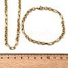 304 Stainless Steel Link Chain Bracelet & Necklace Jewelry Sets SJEW-L199-17G-5