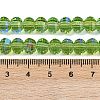 Electroplate Transparent Glass Beads Strands EGLA-B011-08A-AB05-4