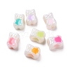 UV Plating Rainbow Iridescent Acrylic European Beads SACR-E009-39-1