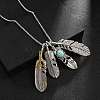 Zinc Alloy Pendant Necklaces NJEW-M211-16ASAG-2