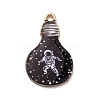 Alloy Enamel Pendants ENAM-D023-11KCG-2