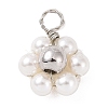 Natural Shell & Pearl Beaded Pendants PALLOY-JF02105-02-1