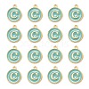 Golden Plated Alloy Enamel Charms X-ENAM-S118-05C-2