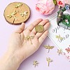 9Pcs 9 Styles Brass with Cubic Zirconia Pendants KK-CJ0003-33-4