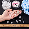 100Pcs 5 Style Transparent Frosted Acrylic Beads FACR-PJ0001-02-9