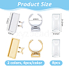 DIY Rectangle Finger Ring Kits DIY-DC0004-22-2