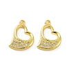 Brass Micro Pave Cubic Zirconia Charms KK-E068-VF182-2