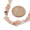 Natural Sunstone Chip Beaded Necklace NJEW-JN04615-05-3