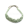Solid Color Hand Braided Cotton Rope Elastic Headband OHAR-PW0005-02A-1