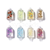 Transparent Resin Pendants RESI-D057-17-1