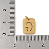 304 Stainless Steel Charms STAS-R001-01G-G-3