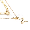 Brass Pendant Necklaces & Paperclip Chain Necklaces Sets NJEW-JN03027-3