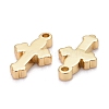 Brass Tiny Cross Charms KK-Z009-18G-2