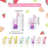 CHGCRAFT 48Pcs 8 Colors Transparent Resin Pendants RESI-CA0001-30-2