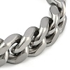 304 Stainless Steel Cuban Link Chain Bracelets for Men BJEW-B102-06P-3