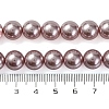 Baking Painted Pearlized Glass Pearl Round Bead Strands PEAR-H019-02D-03-5