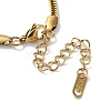 316 Surgical Stainless Steel Diamond Cut Wheat Chain Bracelet BJEW-M305-07G-3