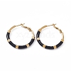 PVD Vacuum Plating 201 Stainless Steel Hoop Earrings for Women EJEW-B016-33B-1