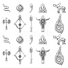 100Pcs 10 Styles Tibetan Style Alloy Pendants TIBEP-CJ0001-94-1