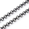 304 Stainless Steel Rolo Chain Necklaces Sets NJEW-JN03568-5