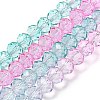 Transparent Painted Glass Beads Strands DGLA-A034-T6mm-A10-2