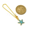 Alloy Enamel Starfish Cup Pendant Decorations HJEW-JM01754-5