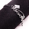 Two Tone Peace Symbol & Quote Charm Bracelets FS-WGFBFF4-03-3