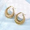 Ion Plating(IP) 304 Stainless Steel Hoop Earrings EJEW-O096-40G-1