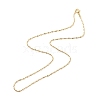Brass Ball and Column Link Chains Necklace for Women NJEW-P265-01A-G-2