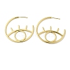Rack Plating Brass Hollow Eye Stud Earrings EJEW-F315-03G-02-1