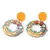 Christmas Acrylic Dangle Stud Earrings with 304 Stainless Steel Pin for Women EJEW-D060-01D-2
