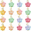 30Pcs 5 Colors Handmade Lampwork Charms PALLOY-CJ0002-66-8